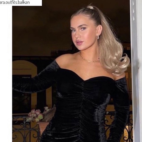 Zara ruched velvet top NWT - Picture 1 of 7